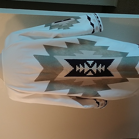 Aztec print open coat jacket size small - Picture 6 of 9